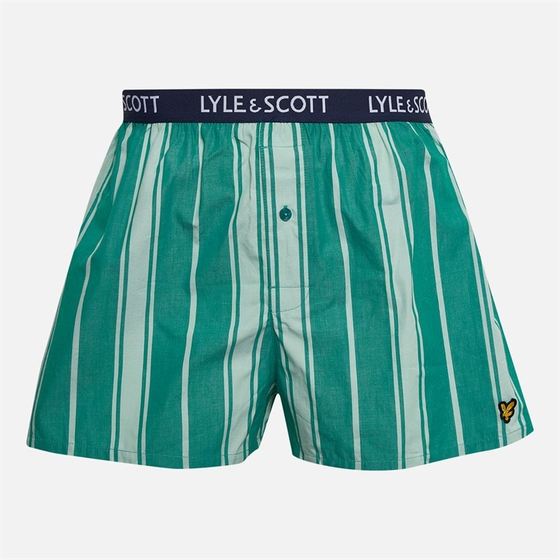 Lyle And Scott Vintage Mens Lenny Three Pack Boxers Cadmium Green/Jade Stripe/Peacoat/Cadmium Green Gingham Cadmium Green & Jade Stripe/Peacoat/Cadmium Green Gingham - Image 3