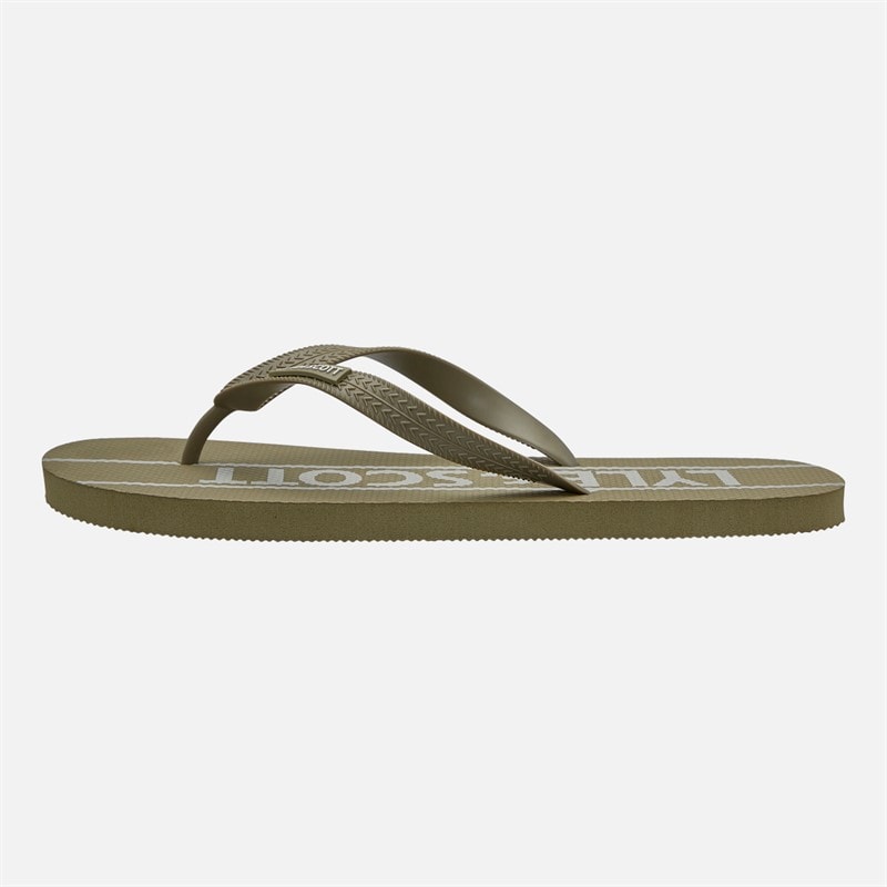 Lyle And Scott Vintage Mens Sand Flip Flops Earth - Image 2