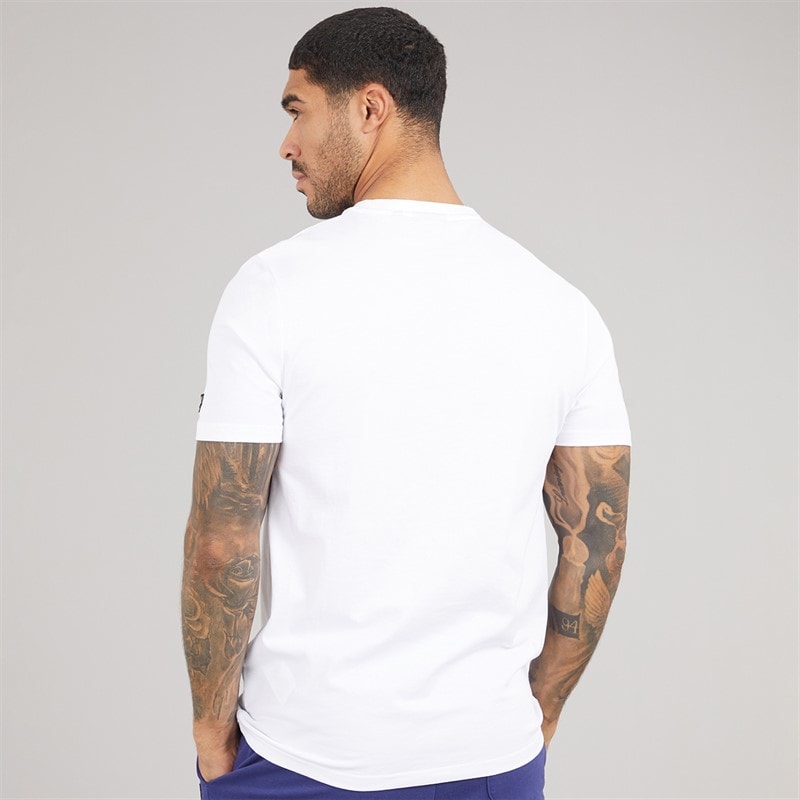Lyle And Scott Vintage Mens Sporty Thistle Graphic T-Shirt X781 White/Gala Red - Image 2