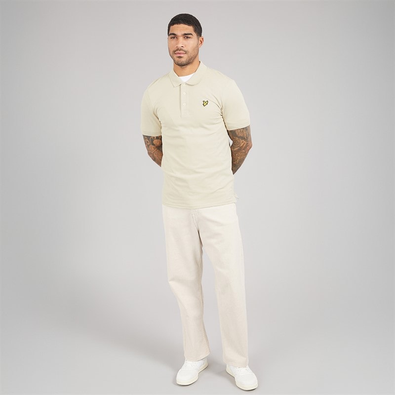 Lyle And Scott Vintage Mens Polo Shirt X865 Grey Taupe - Image 4