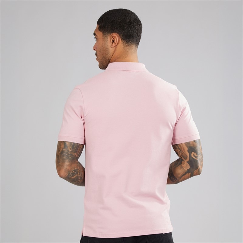 Lyle And Scott Vintage Mens Polo Shirt X574 Pink Light - Image 2