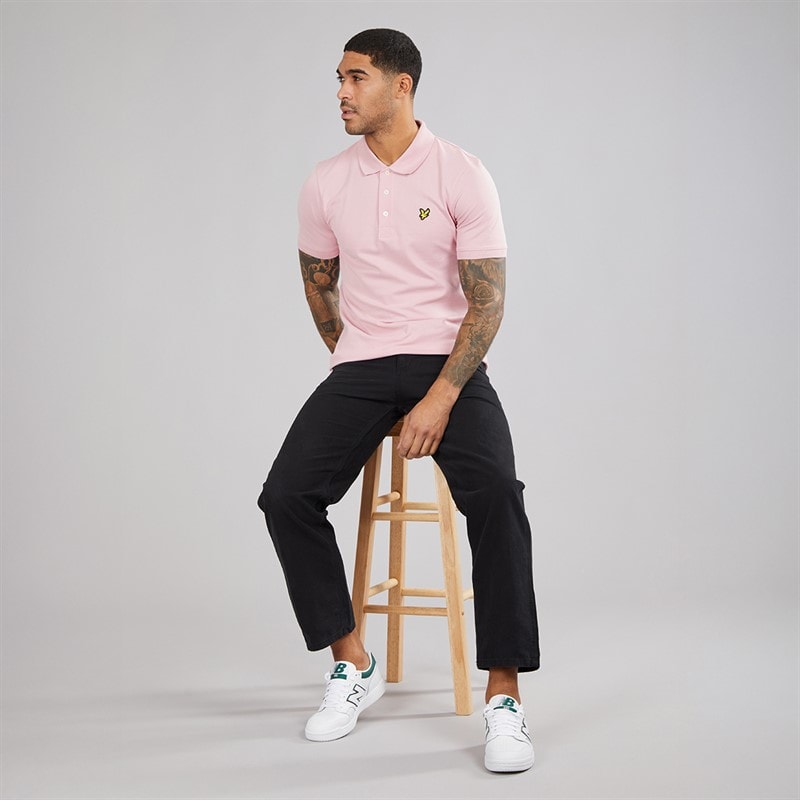 Lyle And Scott Vintage Mens Polo Shirt X574 Pink Light - Image 4