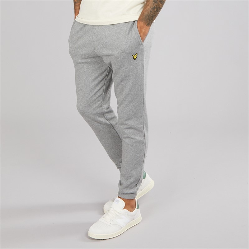 Lyle And Scott Vintage Mens Slim Sweat Pants T28 Mid Grey Marl