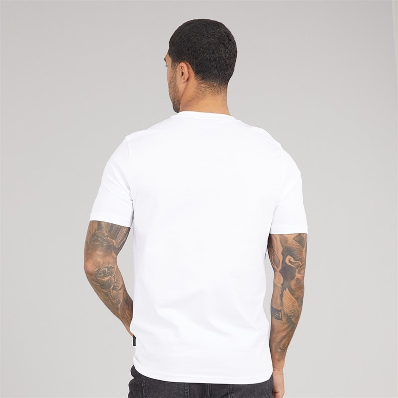 Lyle And Scott Vintage Mens Graphic T-Shirt 626 White - Image 2