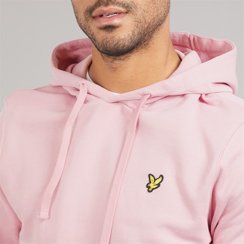 Lyle And Scott Vintage Mens Hoodie X574 Pink Light - Image 3