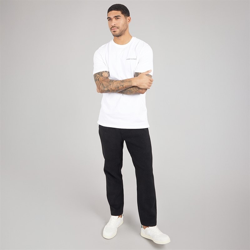 Lyle And Scott Vintage Men Script T-Shirt 626 White - Image 4