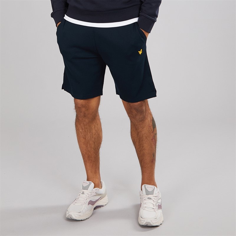 Lyle And Scott Vintage Mens Fly Fleece Shorts Z271 Dark Navy