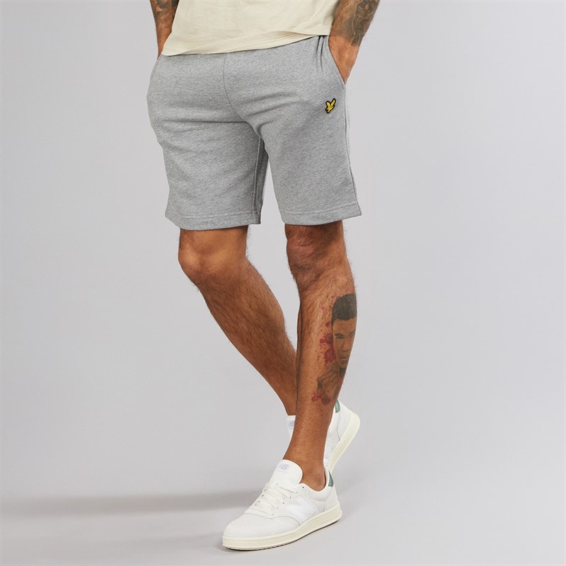Lyle And Scott Vintage Mens Sweat Shorts T28 Mid Grey Marl