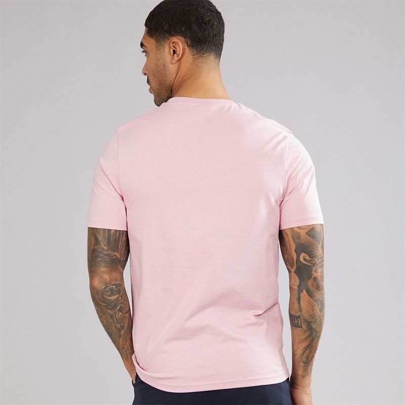 Lyle And Scott Vintage Mens Plain T-Shirt Pink Light - Image 2