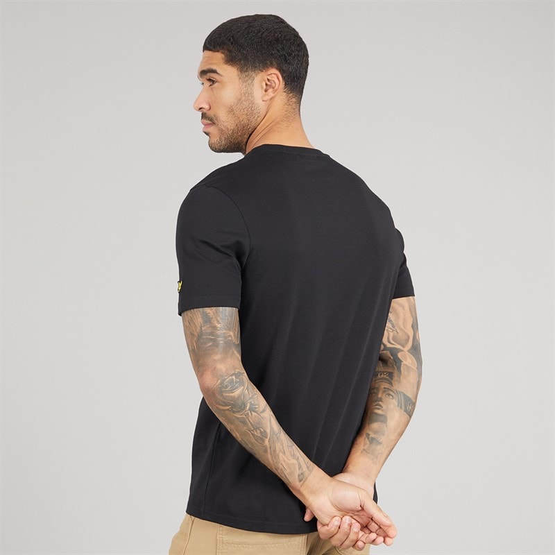 Lyle And Scott Vintage Mens Sporty Thistle Graphic T-Shirt X779 Jet Black/Now Blue - Image 2