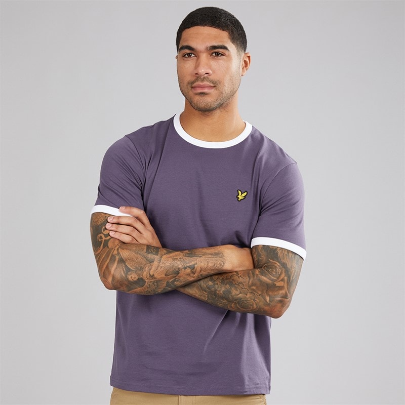 Lyle And Scott Vintage Mens Ringer T-Shirt X944 Graystone/White X944 Graystone/ White - Image 1