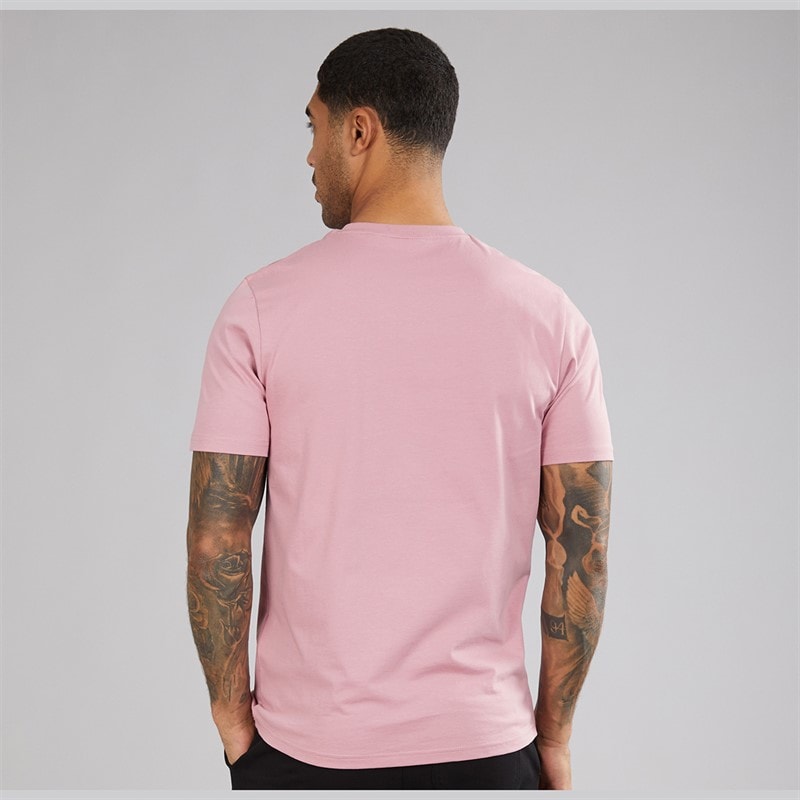 Lyle And Scott Vintage Mens Plain T-Shirt X871 Garden Rose - Image 2