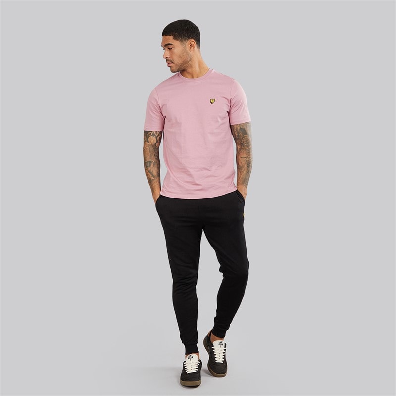 Lyle And Scott Vintage Mens Plain T-Shirt X871 Garden Rose - Image 4