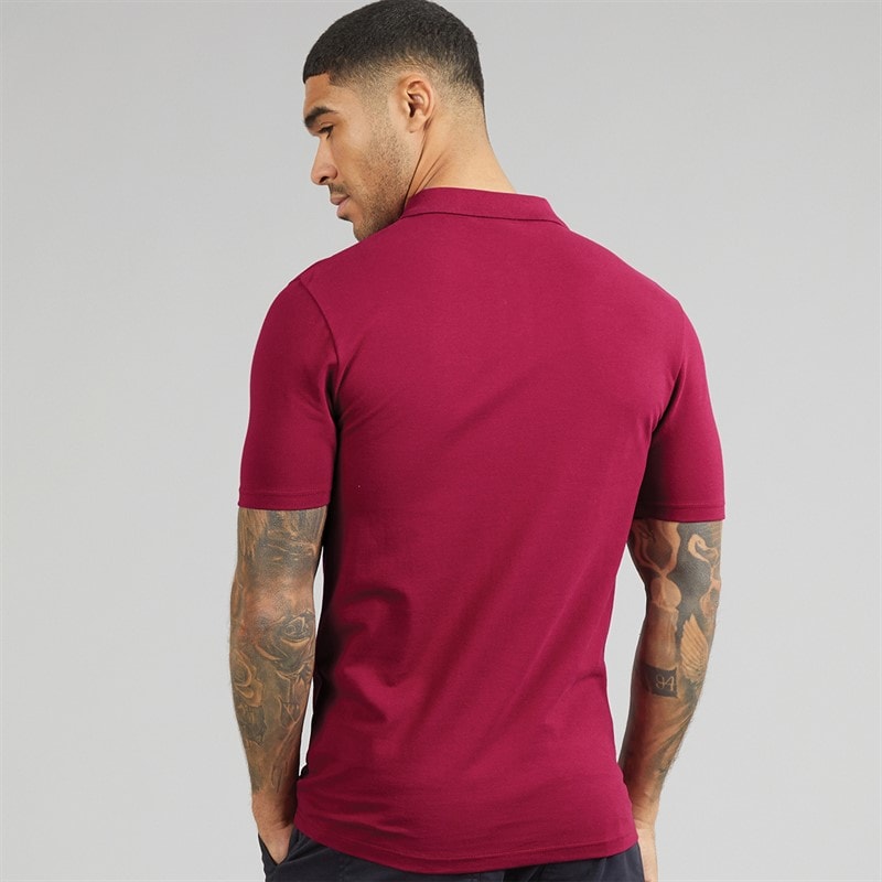 Lyle And Scott Vintage Mens Polo Shirt Rich Burgundy - Image 2