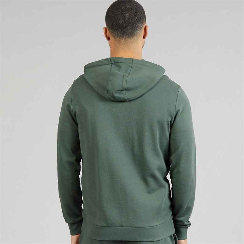 Lyle And Scott Vintage Mens Zip Through Hoodie Green Mercurial - Image 2