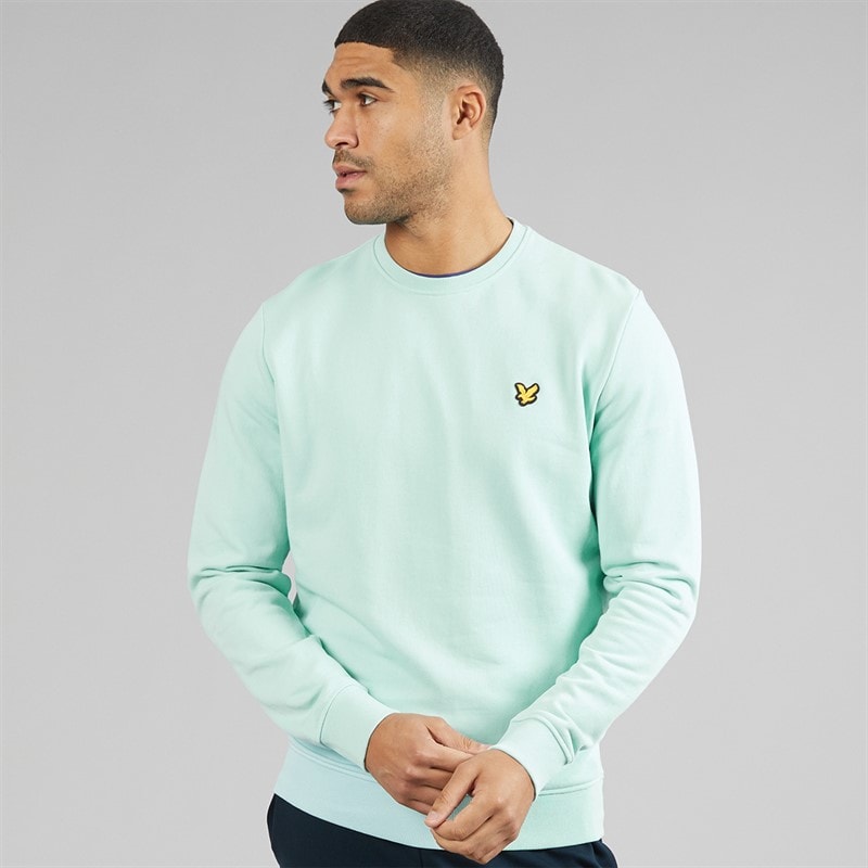 Lyle And Scott Vintage Mens Crew Neck Sweatshirt Future Blue
