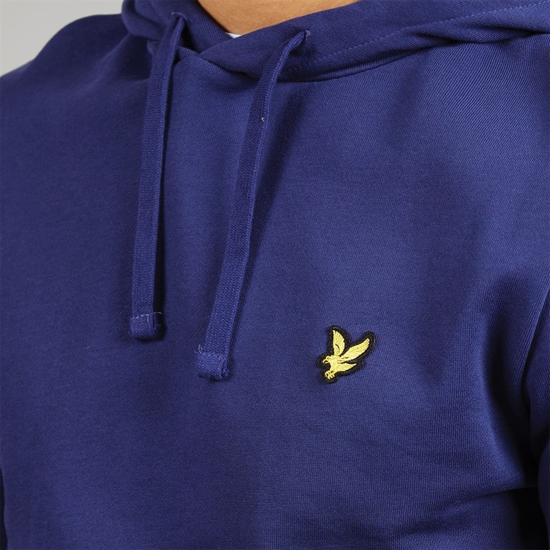 Lyle And Scott Vintage Mens Pullover Hoodie Deep Indigo - Image 3