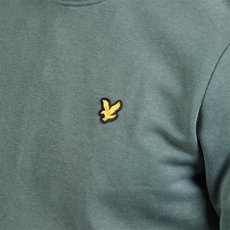 Lyle And Scott Vintage Mens Crew Neck Sweatshirt Green Mercurial - Image 3