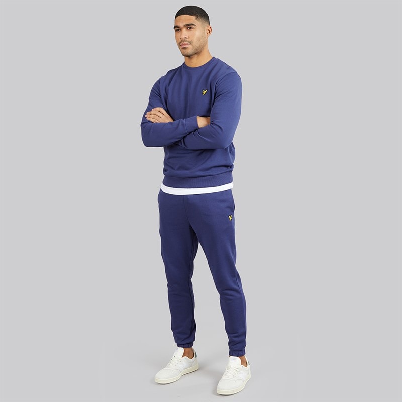 Lyle And Scott Vintage Mens Slim Fit Joggers Deep Indigo - Image 4
