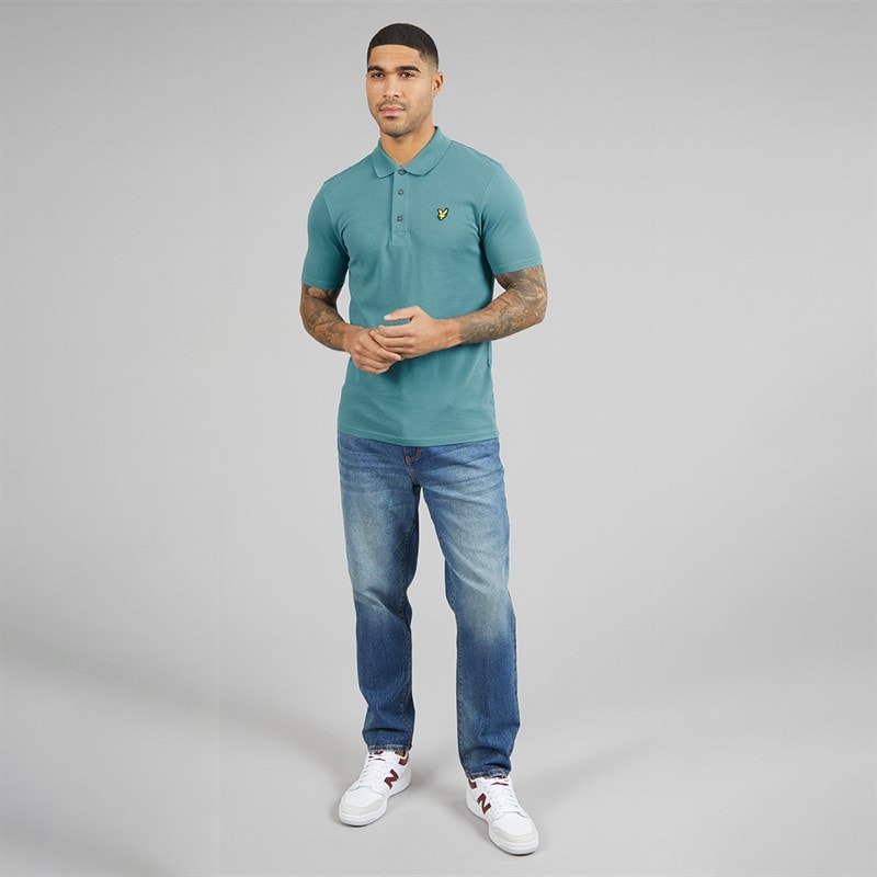 Lyle And Scott Vintage Mens Polo Shirt Blue Storm - Image 3