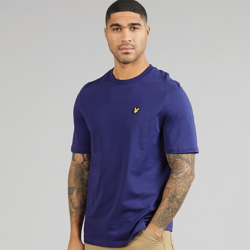 Lyle And Scott Vintage Mens Midweight Cotton T-Shirt Deep Indigo - Image 1