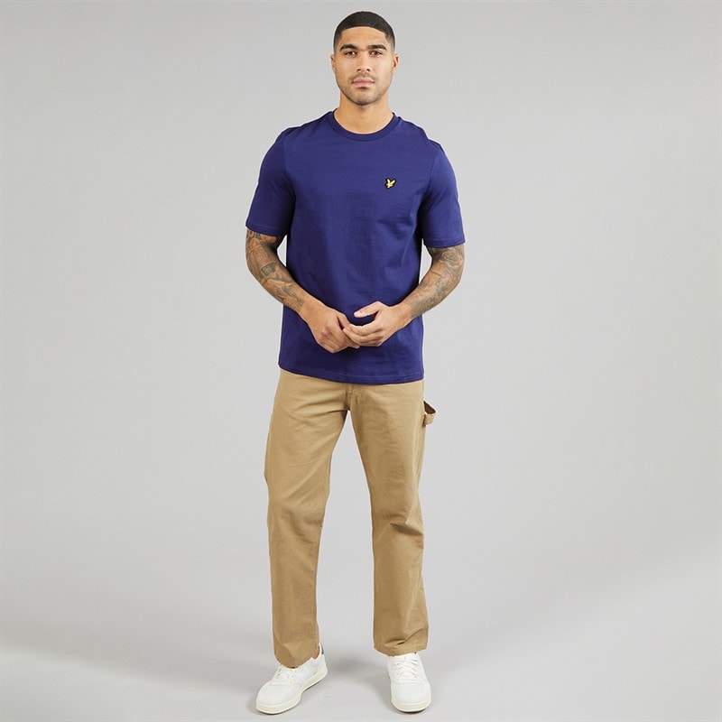 Lyle And Scott Vintage Mens Midweight Cotton T-Shirt Deep Indigo - Image 4