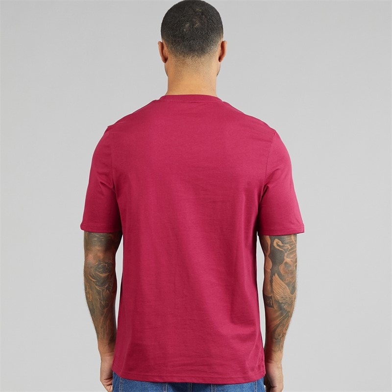 Lyle And Scott Vintage Mens Midweight Cotton T-Shirt Rich Burgundy - Image 2