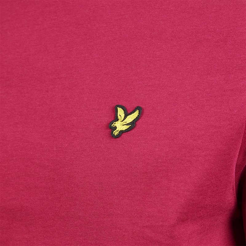 Lyle And Scott Vintage Mens Midweight Cotton T-Shirt Rich Burgundy - Image 3