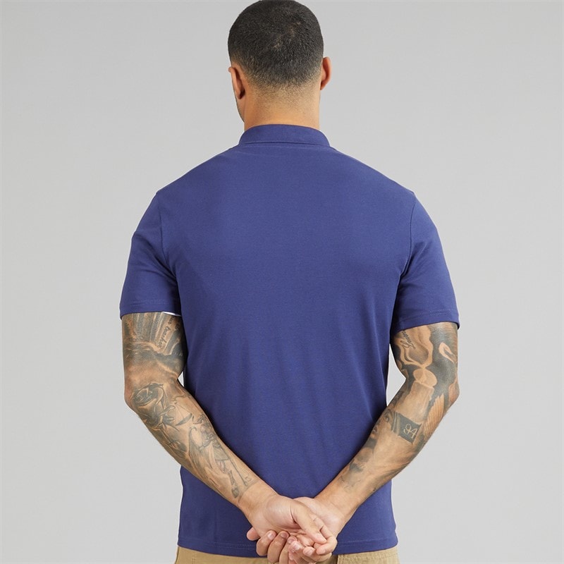 Lyle And Scott Vintage Mens Polo Shirt Deep Indigo - Image 3