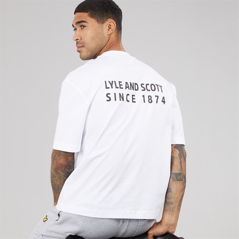 Lyle And Scott Vintage Mens Oversized 1874 T-Shirt White