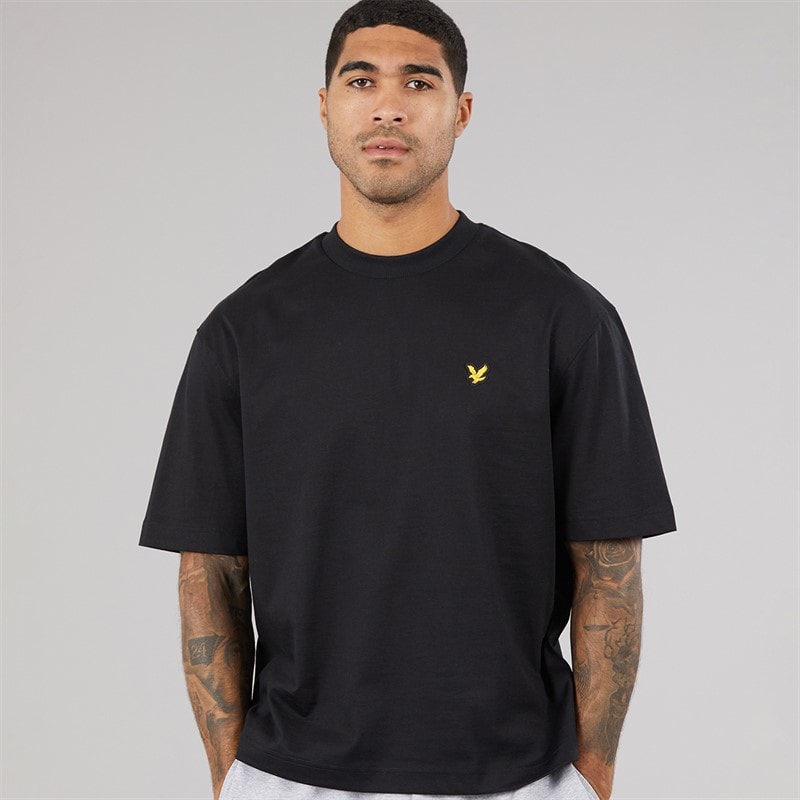 Lyle And Scott Vintage Mens Oversized 1874 T-Shirt Jet Black - Image 2