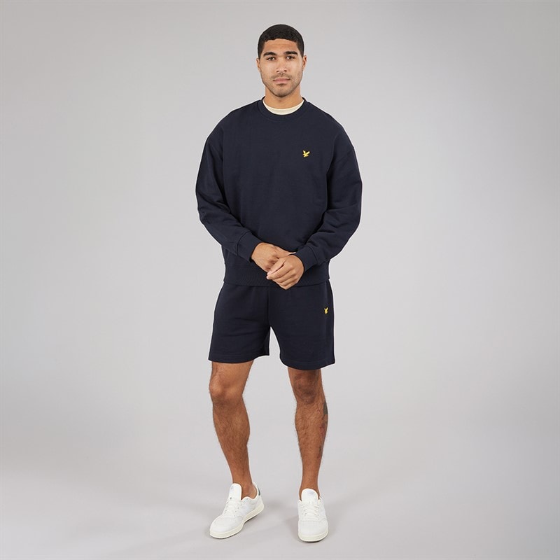 Lyle And Scott Vintage Mens Oversized 1874 Sweatshirt Dark Navy - Image 4