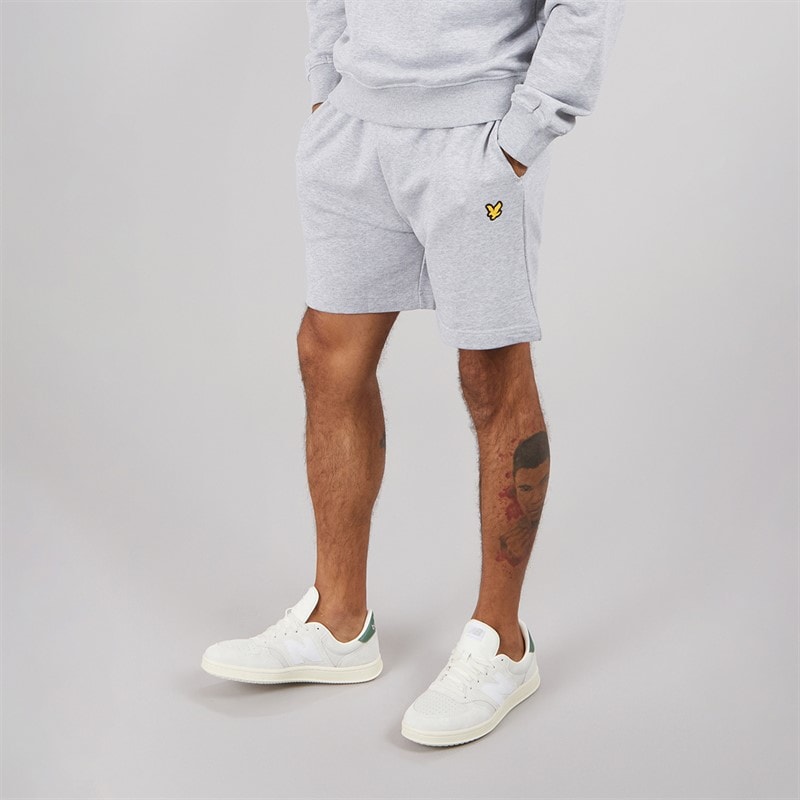 Lyle And Scott Vintage Mens Wide Shorts Light Grey Marl