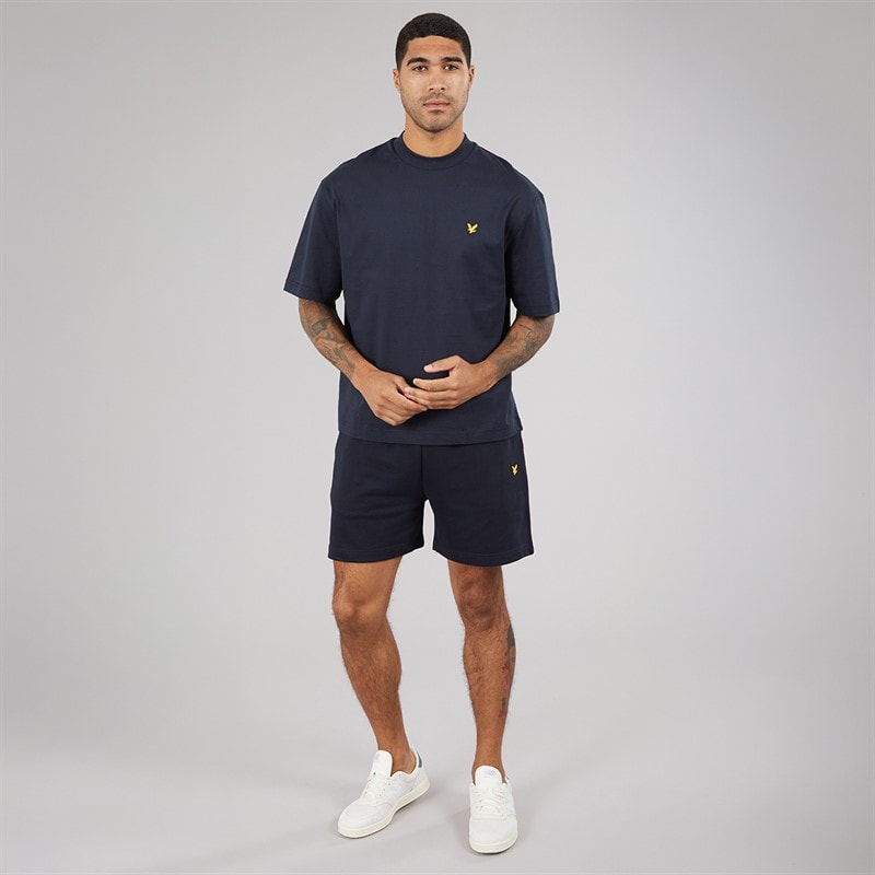 Lyle And Scott Vintage Mens Wide Shorts Dark Navy - Image 3