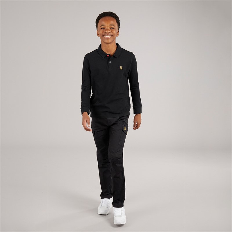 LUKE 1977 Boys Future Cargo Pants Black - Image 4