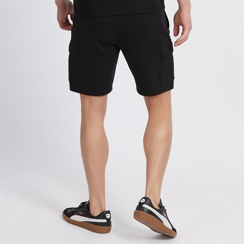 LUKE 1977 Mens Dr Bossa Fleece Shorts Black - Image 2