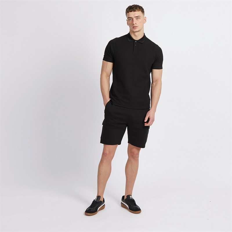 LUKE 1977 Mens Dr Bossa Fleece Shorts Black - Image 4