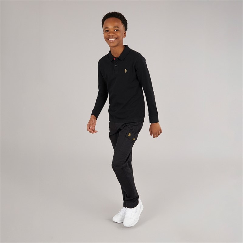 LUKE 1977 Boys Williams 1000 Polo Shirt Black - Image 3