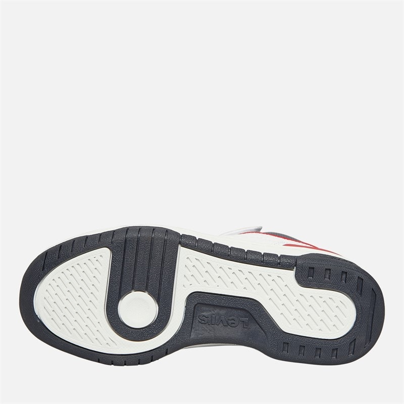Levi's Kids Dereck Hi-Top Sneakers White Navy Red 0218 - Image 2