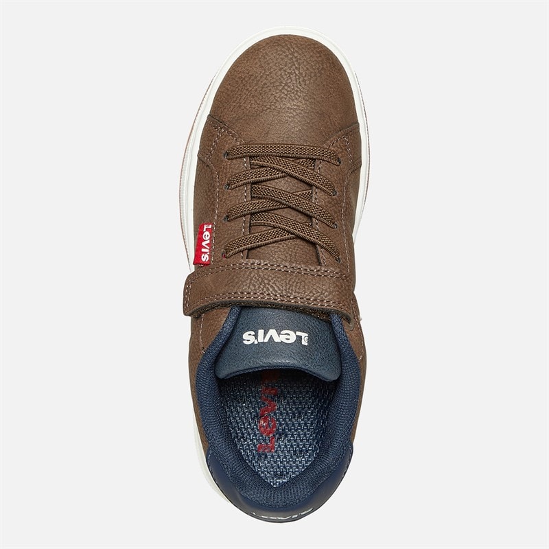 Levi's Kids Piper Sneakers Dark Brown Navy 2241 - Image 4