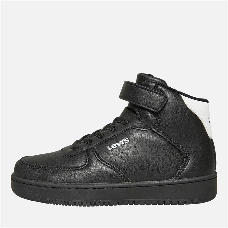 Levi's Kids New Union Hi-Top Sneakers Black White 0008 - Image 1