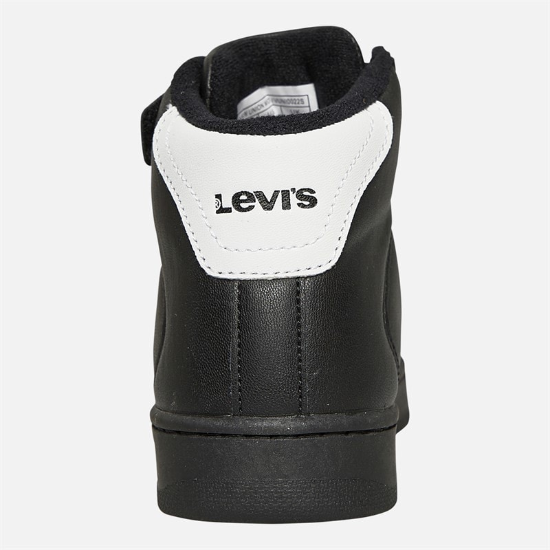Levi's Kids New Union Hi-Top Sneakers Black White 0008 - Image 3