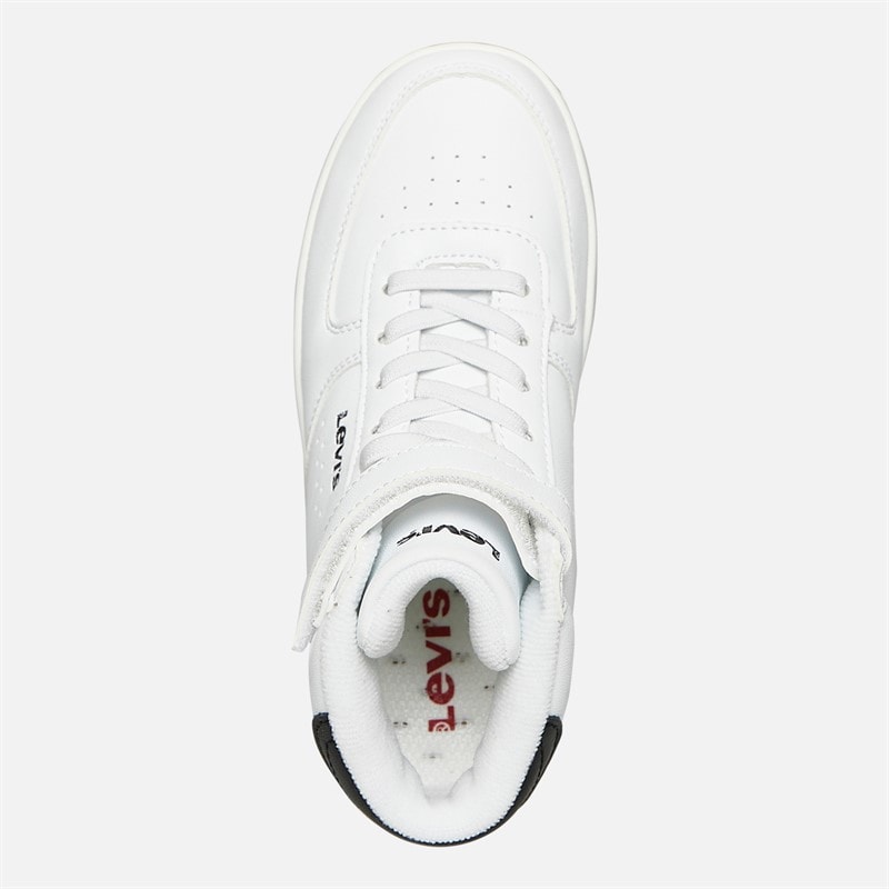 Levi's Kids New Union Hi-Top Sneakers White Black 0062 - Image 4