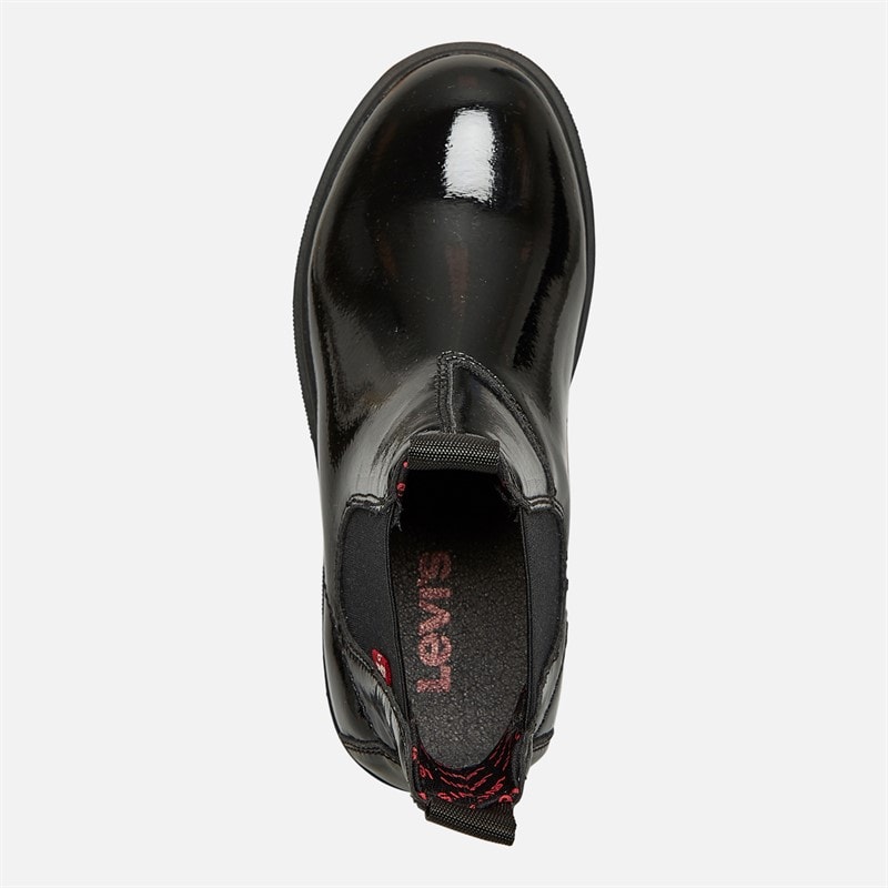 Levi's Junior Girls Oliver Boots Black Shiny 2459 - Image 4