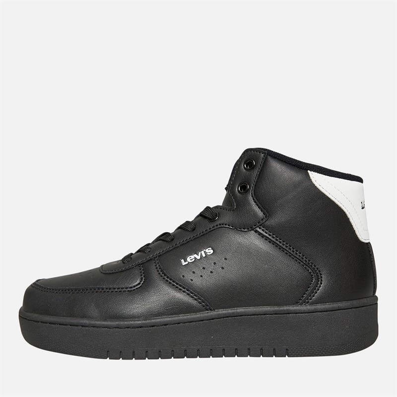 Levi's Junior New Union Hi-Top Sneakers Black White 0008 - Image 2