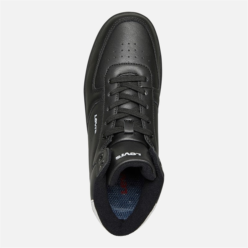 Levi's Junior New Union Hi-Top Sneakers Black White 0008 - Image 5
