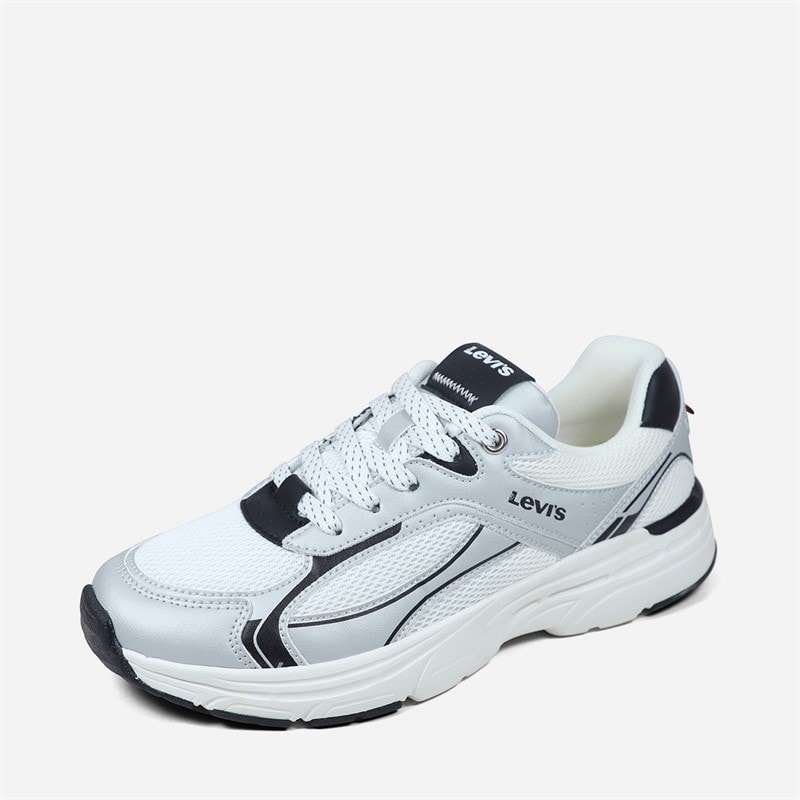 Levi's Junior Curtis Sneakers Silver White Black 0908 - Image 4