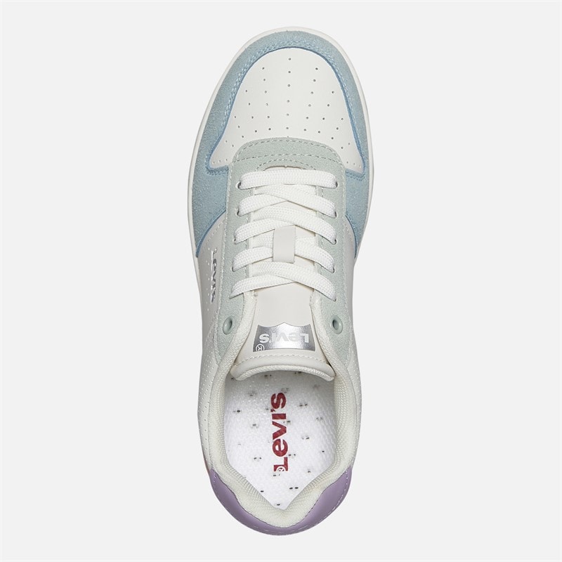 Levi's Junior Girls Maverick Sneakers Off White/Blue 3558 Off White Blue 3558 - Image 4
