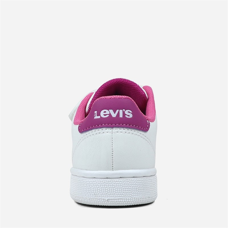 Levi's Girls Bell Sneakers White Fuxia 0069 - Image 3