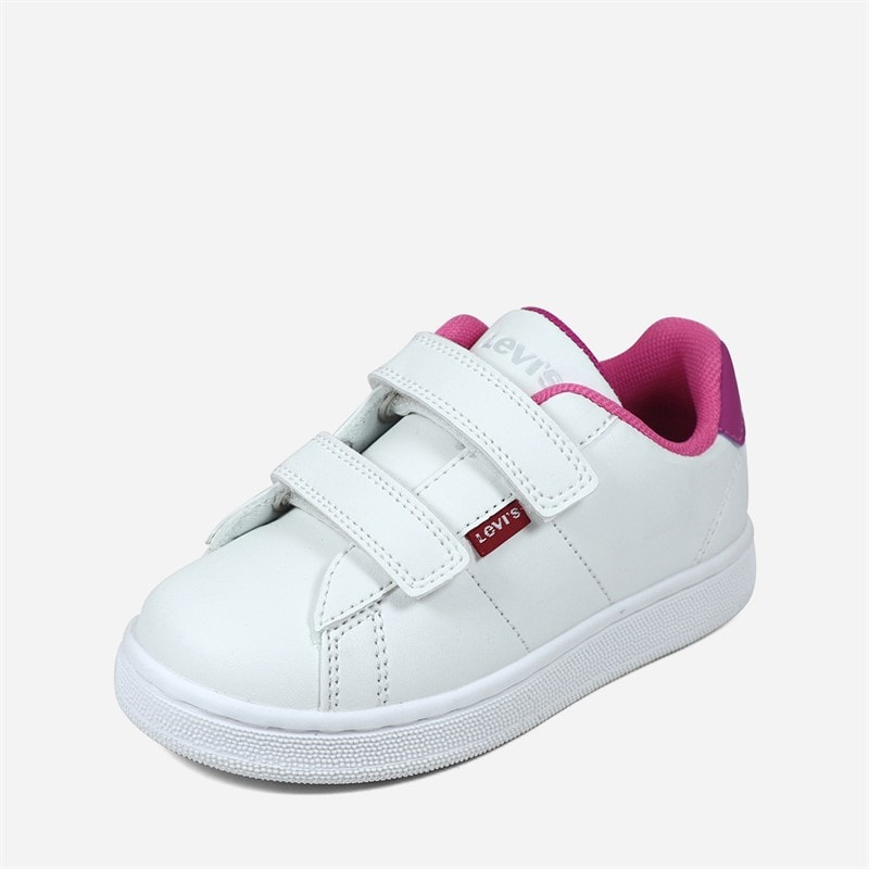 Levi's Girls Bell Sneakers White Fuxia 0069 - Image 4
